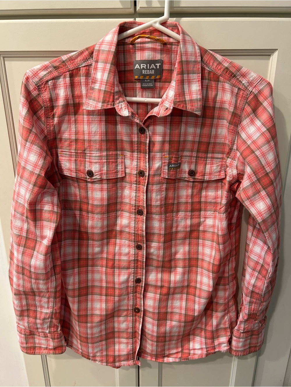 Ariat Rebar Women's Pink Plaid Shirt